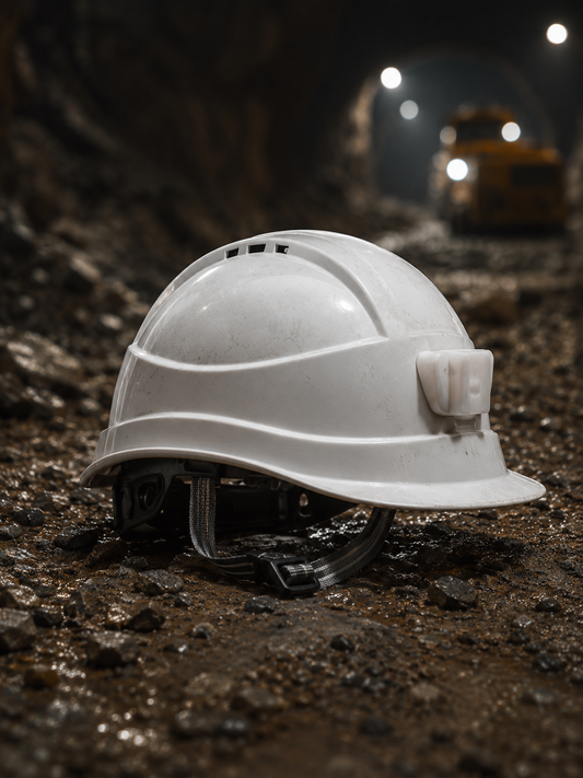 Hard hat with Camp lamp Bracket