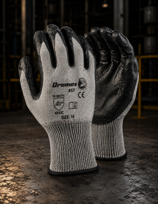 Cut Level 5 Nitrile Coated Safety Glove – Dromex, Sizes 7–12